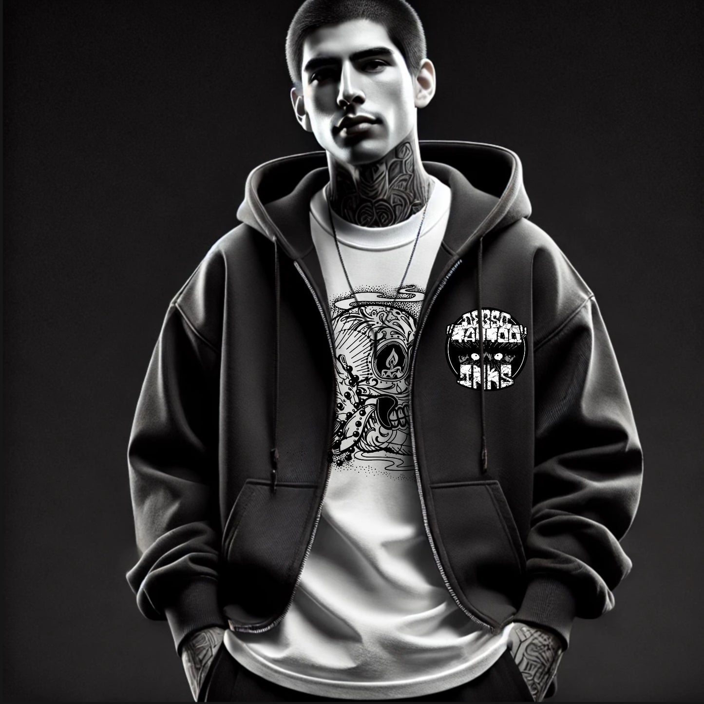 Debso Tattoo Inks / Men's heavy blend zip hoodie
